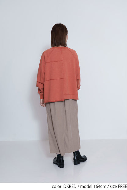 ≪SALE≫Brushed Fleece Patchwork Logo Sweatshirt