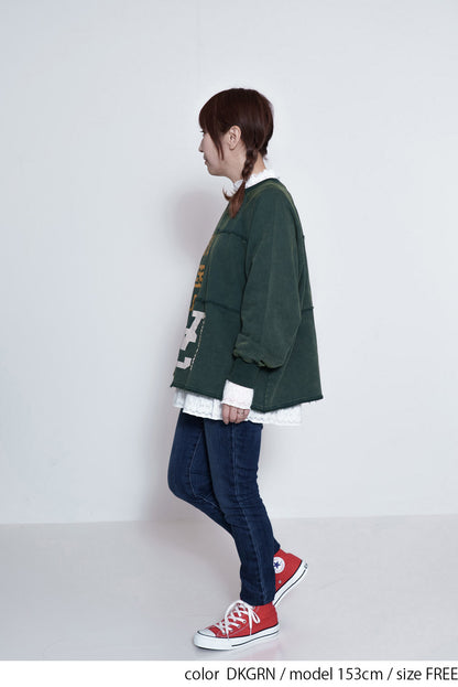 ≪SALE≫Brushed Fleece Patchwork Logo Sweatshirt
