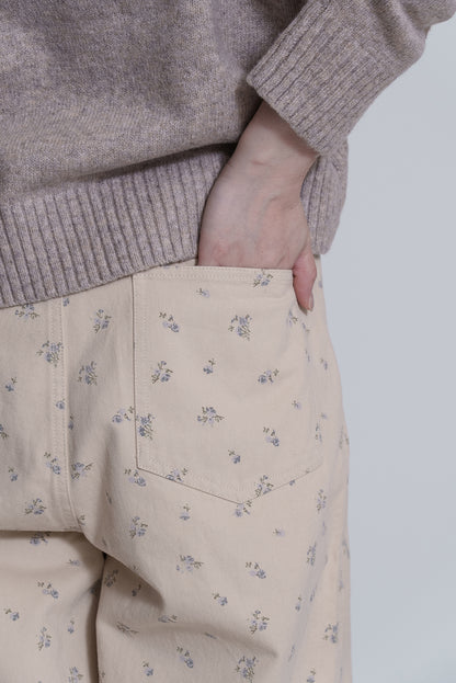 小花柄ワイドパンツ