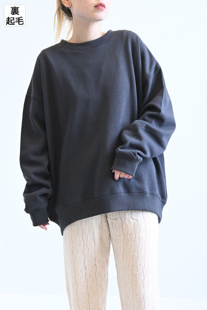 裏起毛ゆるプルオーバー