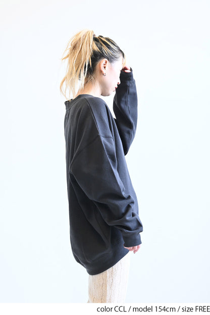 裏起毛ゆるプルオーバー
