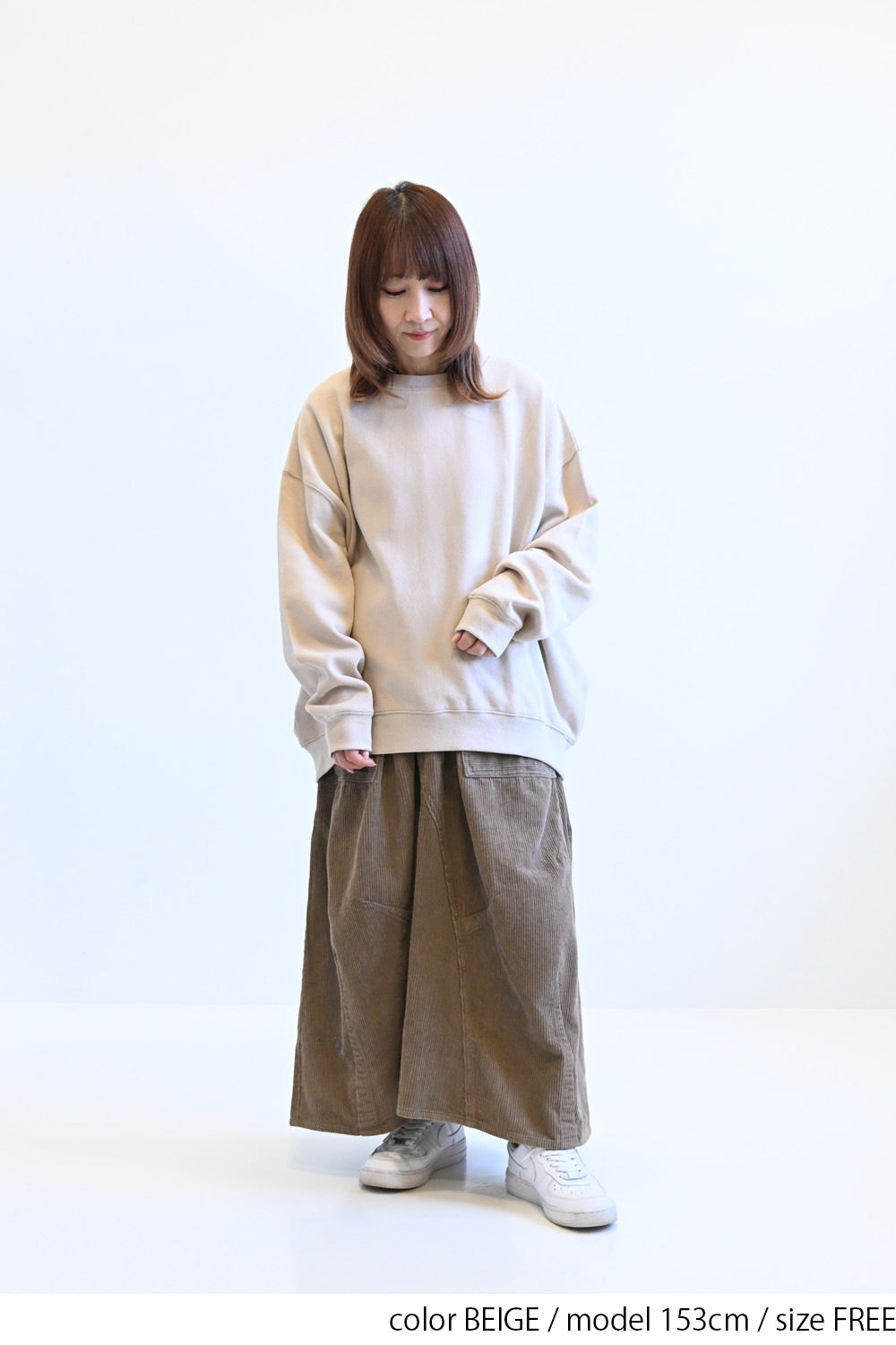 裏起毛ゆるプルオーバー