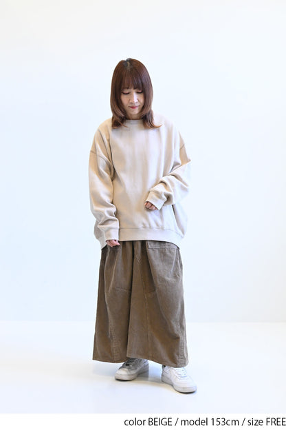 裏起毛ゆるプルオーバー