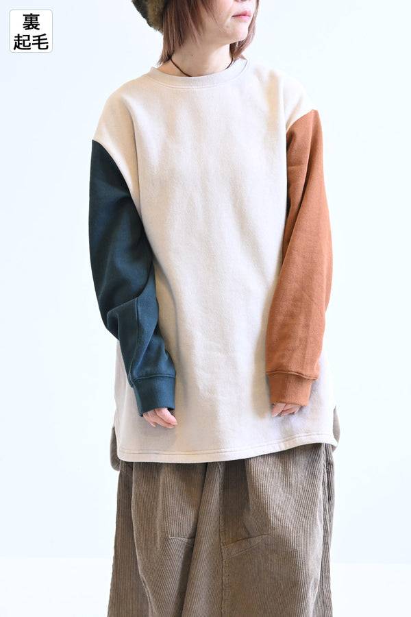 ≪SALE≫裏起毛裾ラウンドゆったりチュニック