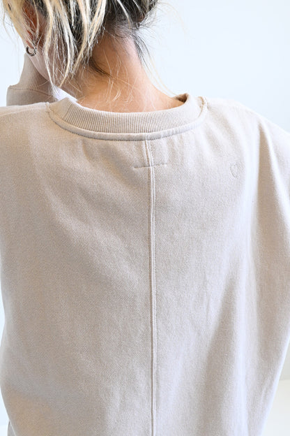 ≪SALE≫Brushed Fleece Rounded Hem Loose Tunic