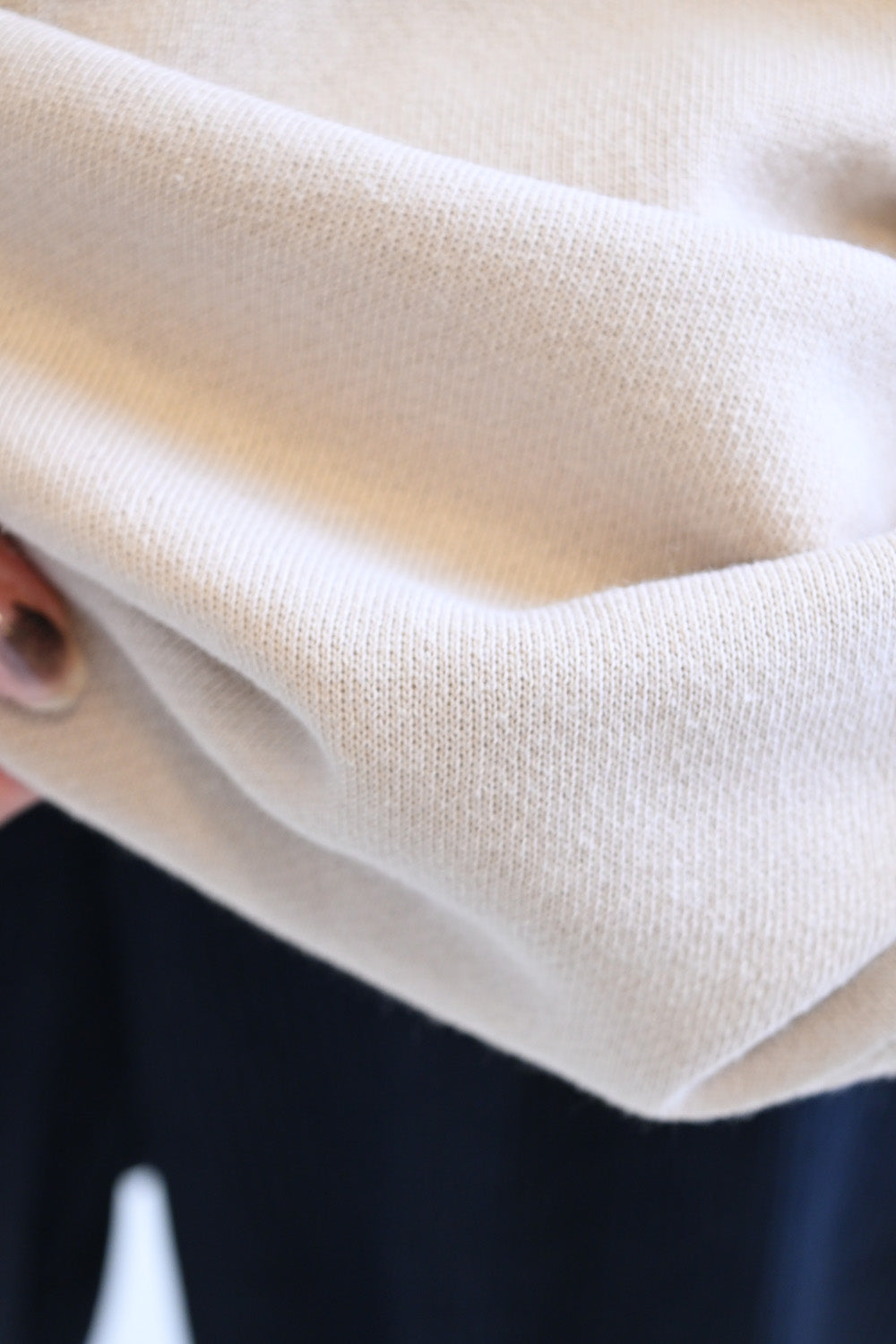 ≪SALE≫Brushed Fleece Rounded Hem Loose Tunic