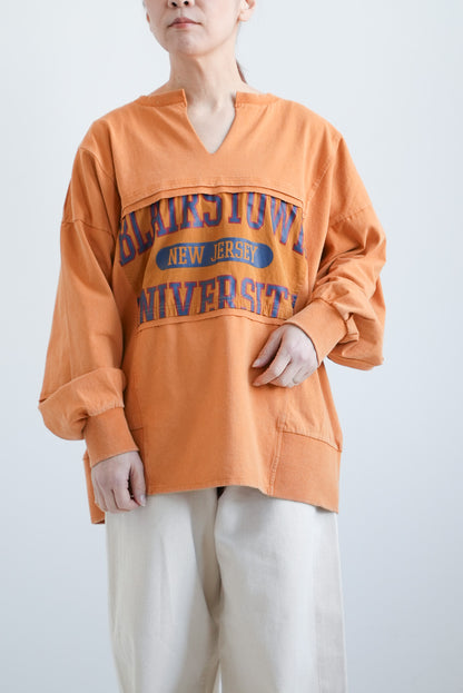 ≪SALE≫ Powder Wash Panel Print Pullover