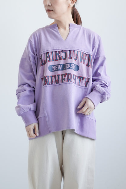 ≪SALE≫ Powder Wash Panel Print Pullover