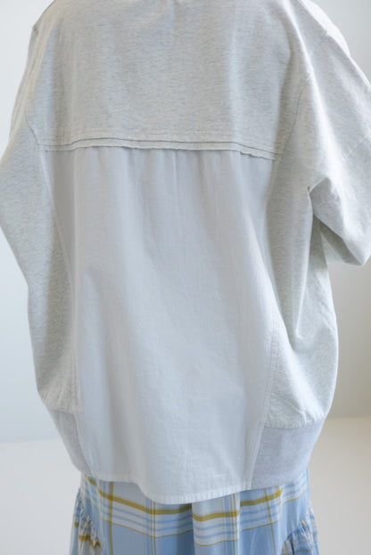 ≪SALE≫ Powder Wash Panel Print Pullover