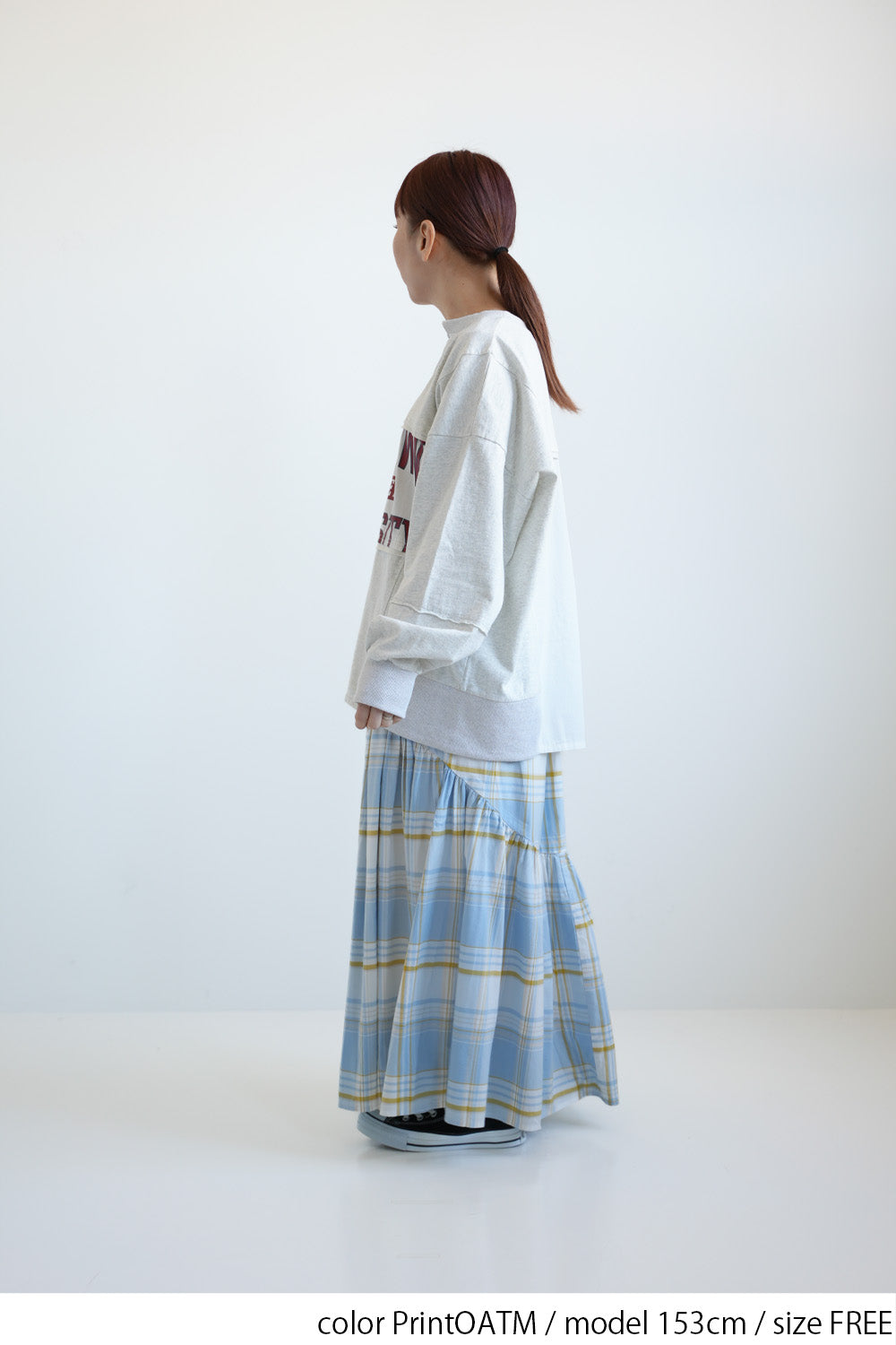 ≪SALE≫ Powder Wash Panel Print Pullover