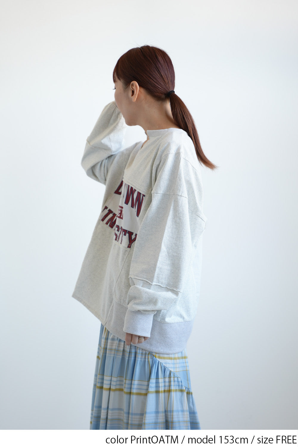 ≪SALE≫ Powder Wash Panel Print Pullover
