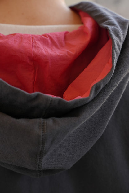 Hooded Color-Blocked Fleece Dolman Hoodie