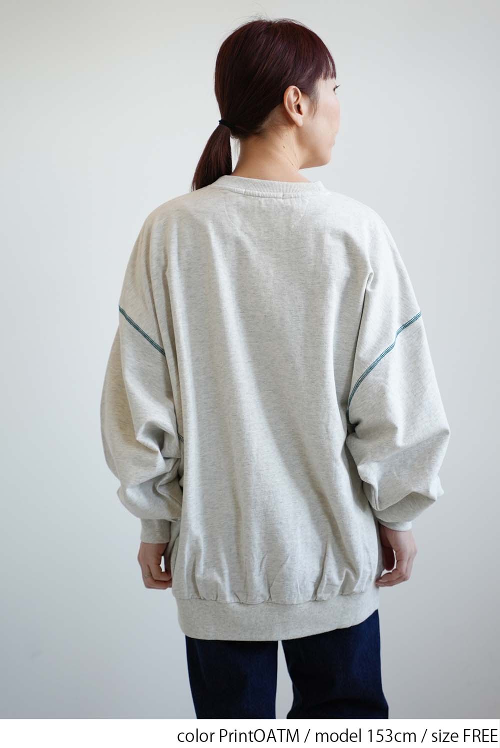 plage  製品染め裏毛Bigプルオーバー tiptop+pocket ティップトッププラスポケット / リメイク風裏毛BIGプル