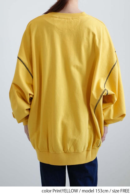Fleece Logo Color-Blocked Stitch Big Pullover