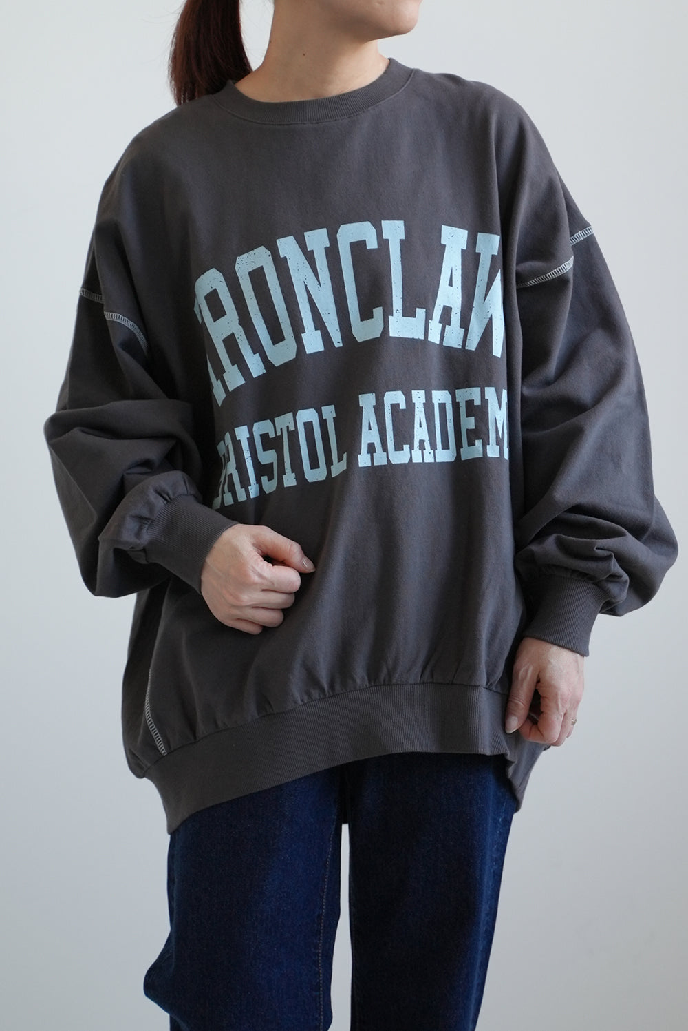 Fleece Logo Color-Blocked Stitch Big Pullover