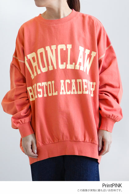 Fleece Logo Color-Blocked Stitch Big Pullover