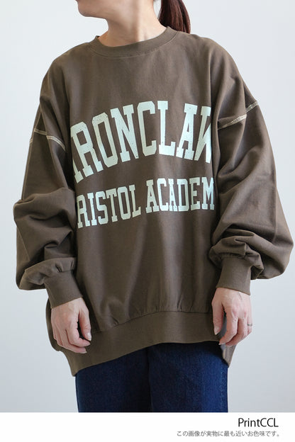 Fleece Logo Color-Blocked Stitch Big Pullover