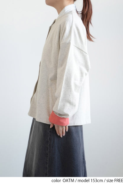 Fleece Color-Blocked Crew Cardigan
