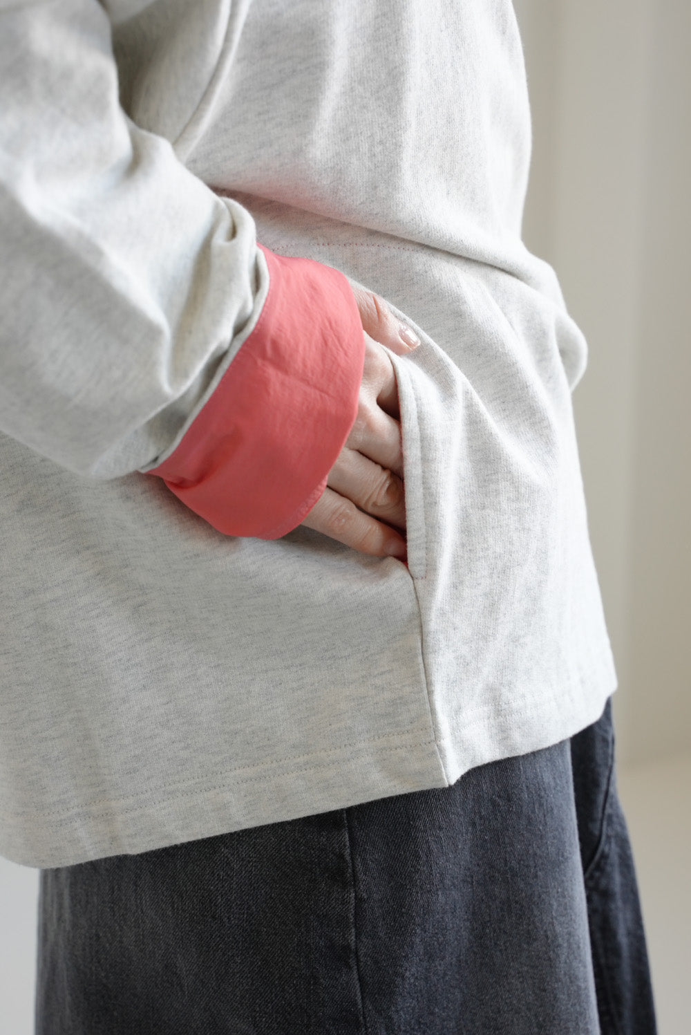 Fleece Color-Blocked Crew Cardigan
