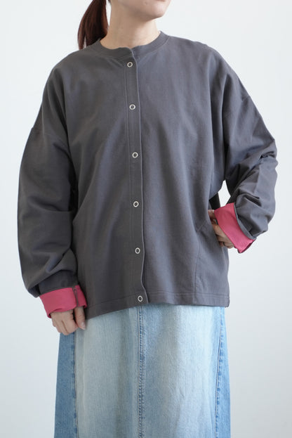 Fleece Color-Blocked Crew Cardigan