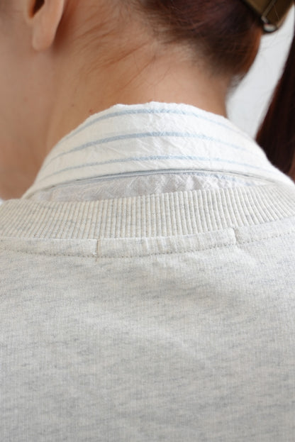 Fleece Color-Blocked Crew Cardigan