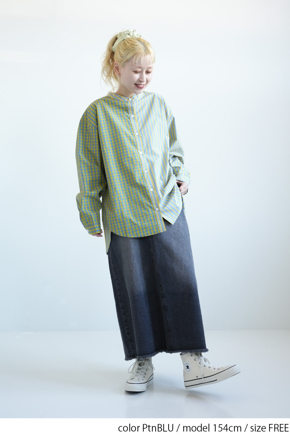 チェックｘストライプシャツ