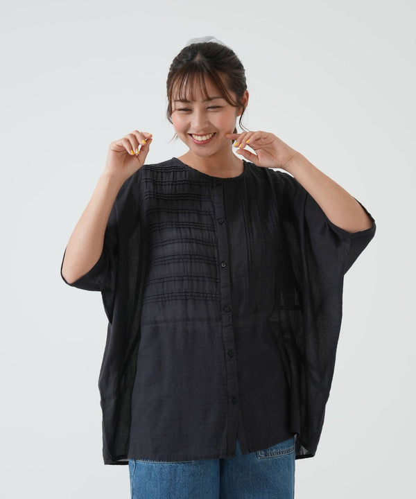 《5月7日入荷》ふわ軽コットンピンタックブラウス