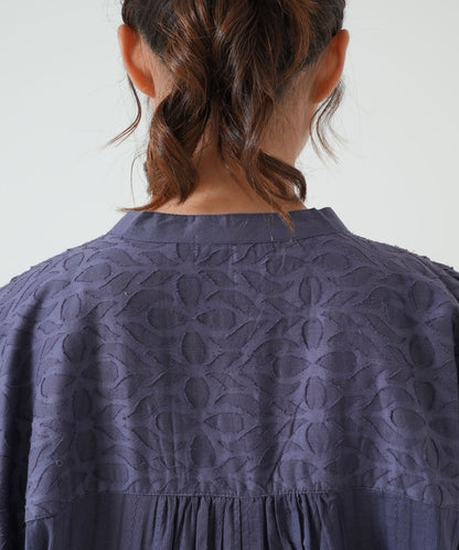 ふわ軽コットンパッチワーク刺繍レースワンピース