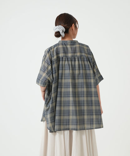 ふわ軽コットンシアー半袖チュニック