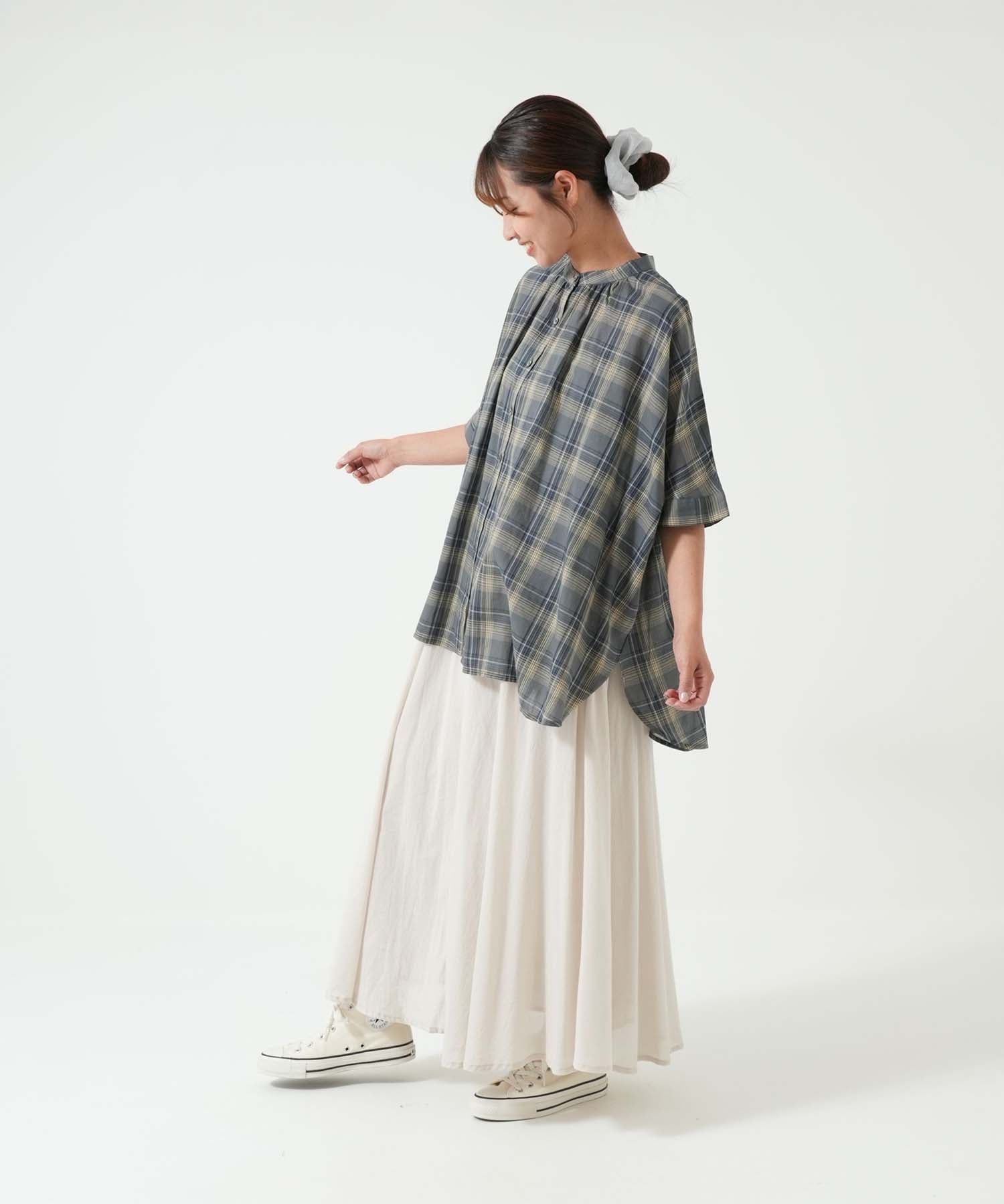 5月18日入荷》ふわ軽コットンシアー半袖チュニック – HEART MARKET
