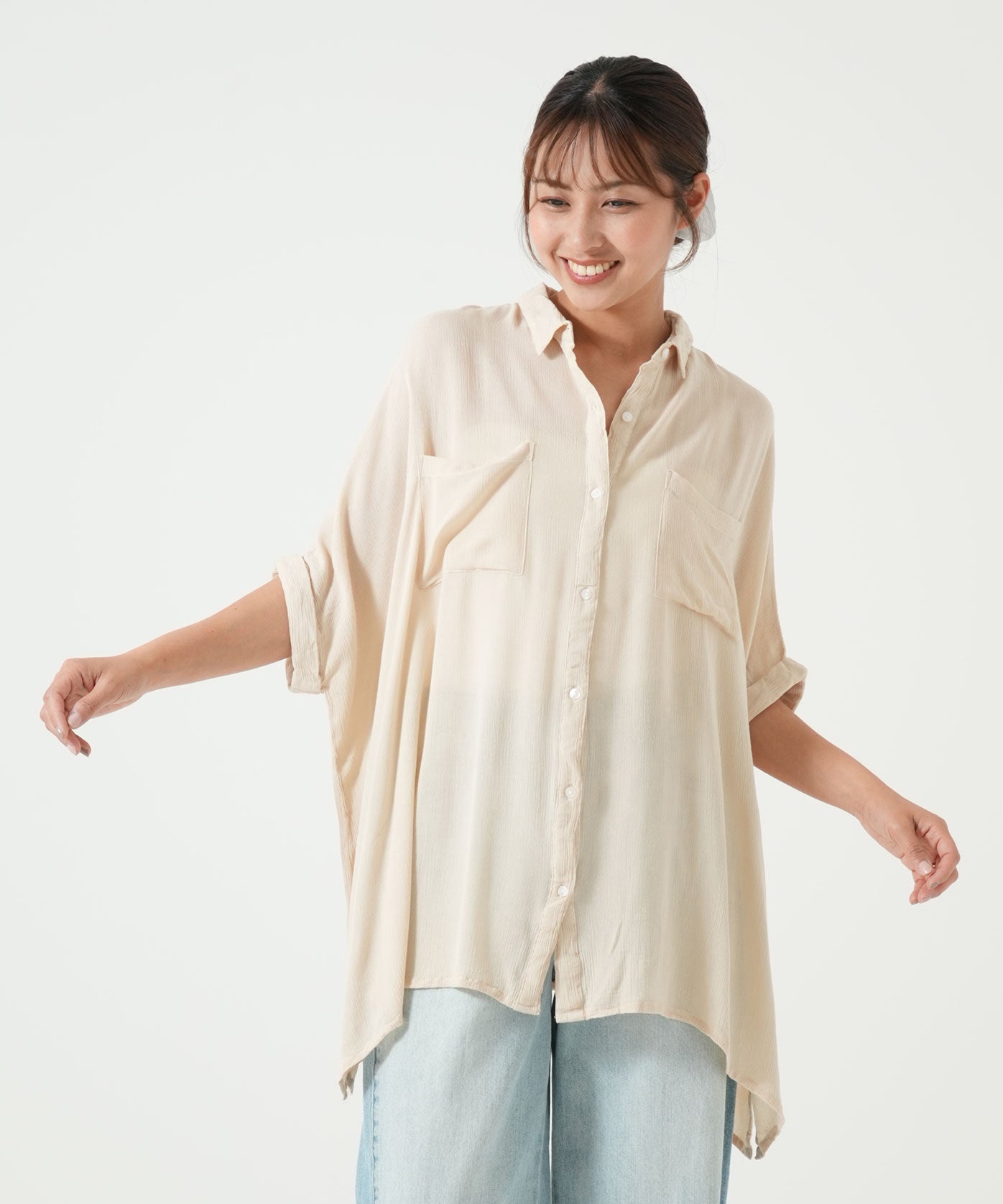 さらっと快適ゆったりシャツ(ポケット付き)