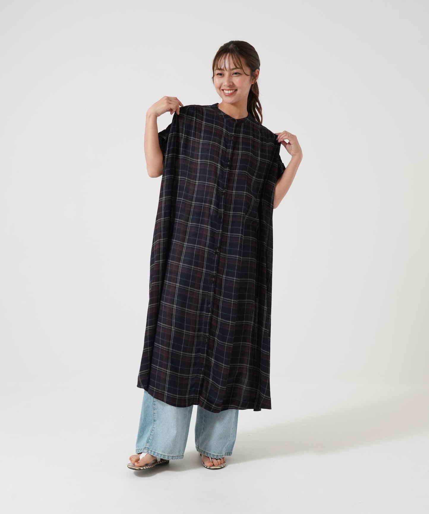 《5月21日入荷》さらっと快適フレンチスリーブワンピース