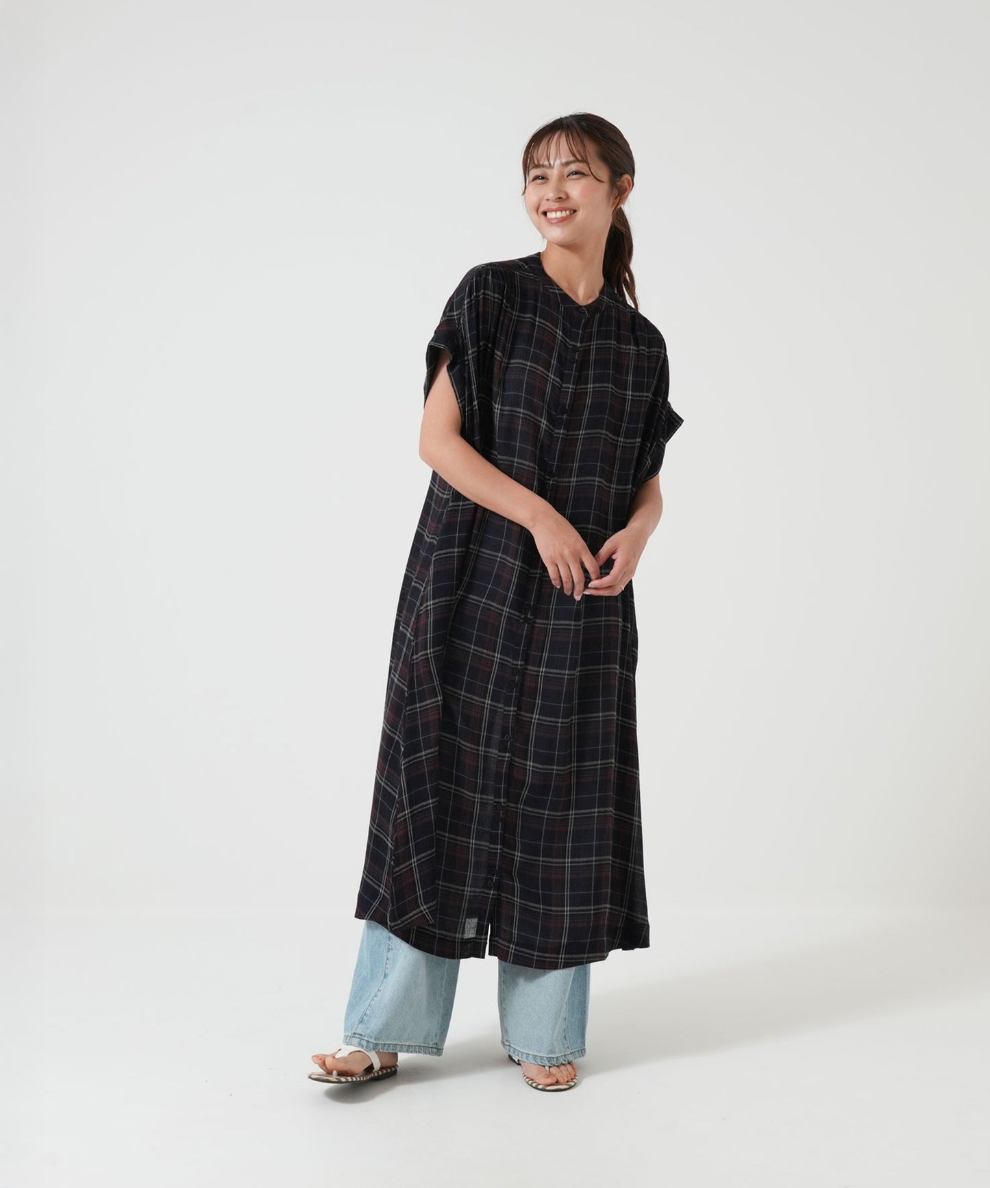 《5月21日入荷》さらっと快適フレンチスリーブワンピース
