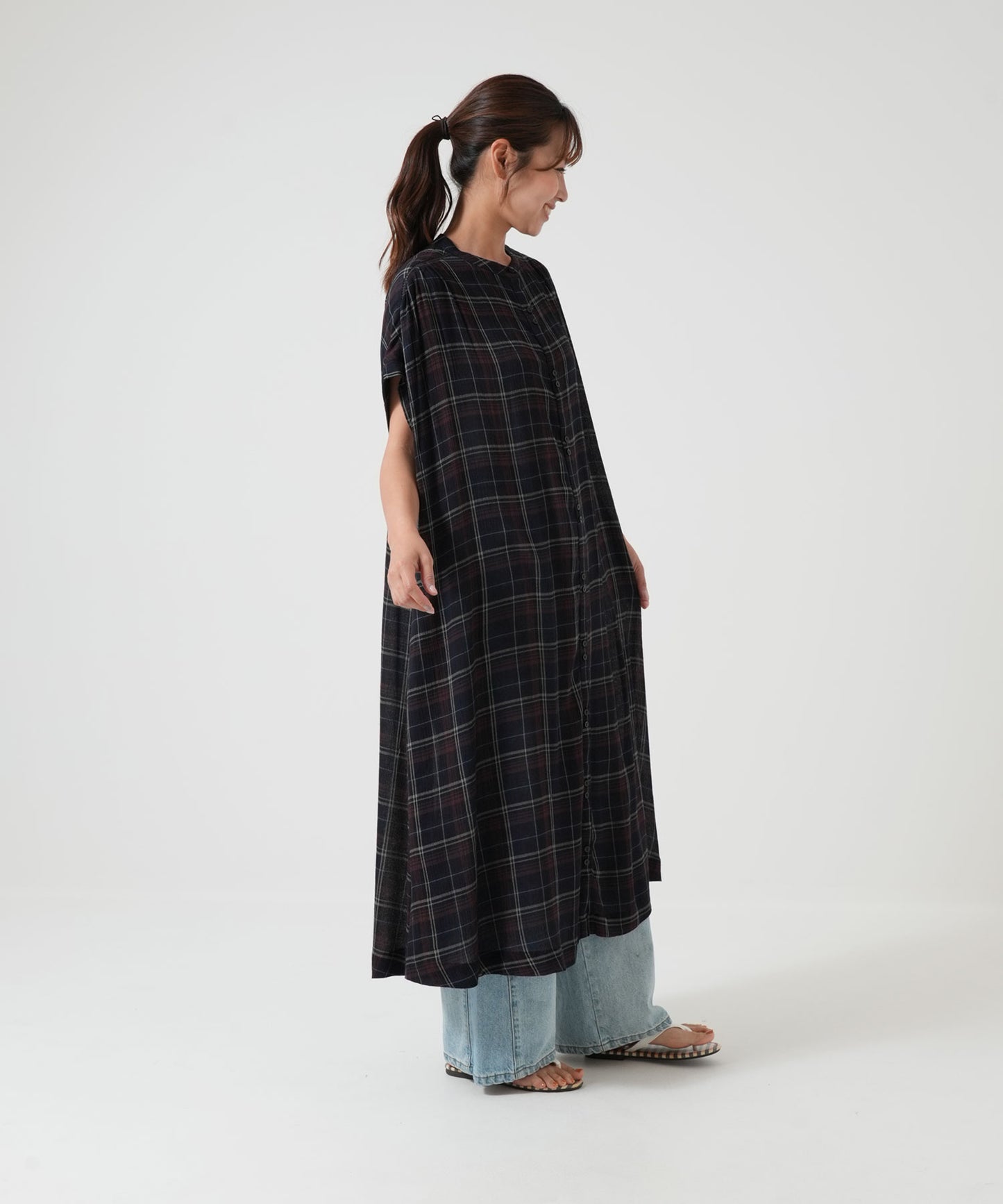 《5月21日入荷》さらっと快適フレンチスリーブワンピース