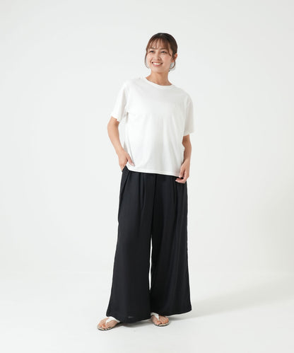 さらっと快適ゆったりワイドパンツ(裏地付き)