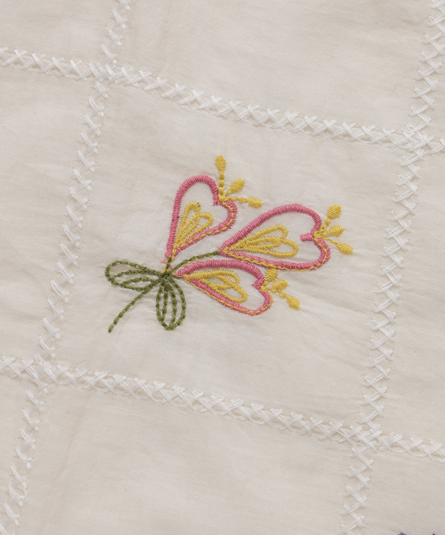 パッチワーク刺繍スカーフ