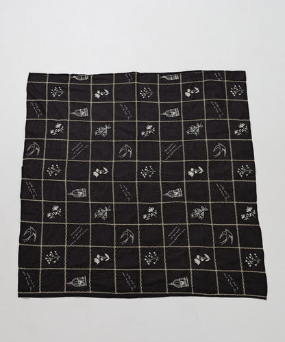 パッチワーク刺繍スカーフ