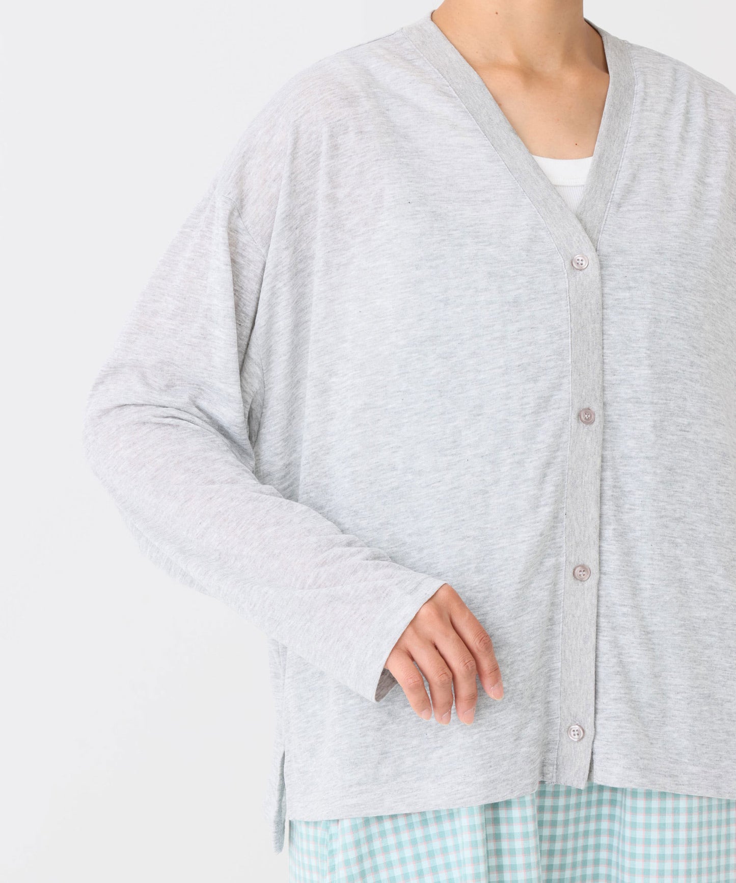 《7月27日発売》【UVカット】シアー天竺カーディガン
