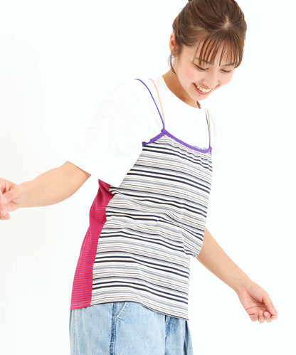 ボーダーネイビー / 162cm / FREE