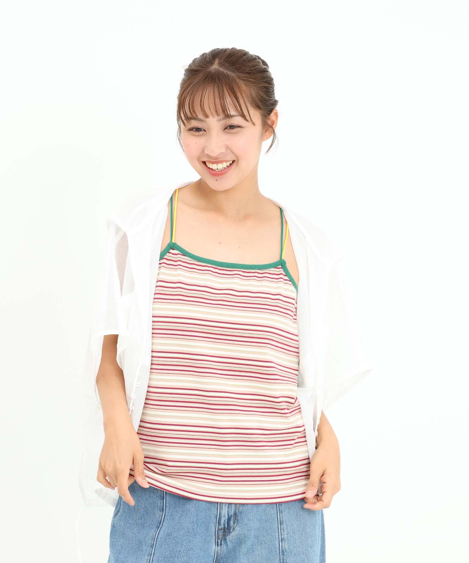 ボーダーピンク / 162cm / FREE