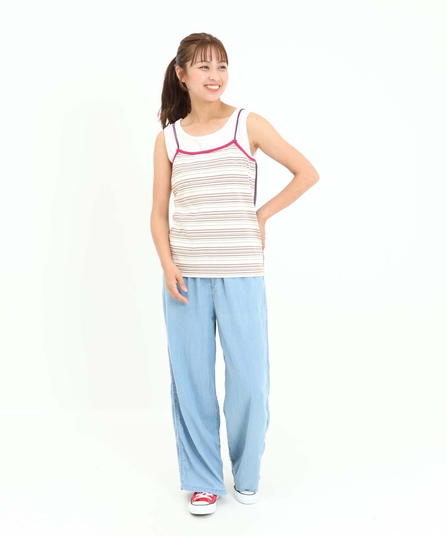 ボーダーベージュ / 162cm / FREE