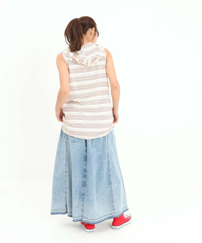 ボーダーベージュ / 162cm / FREE