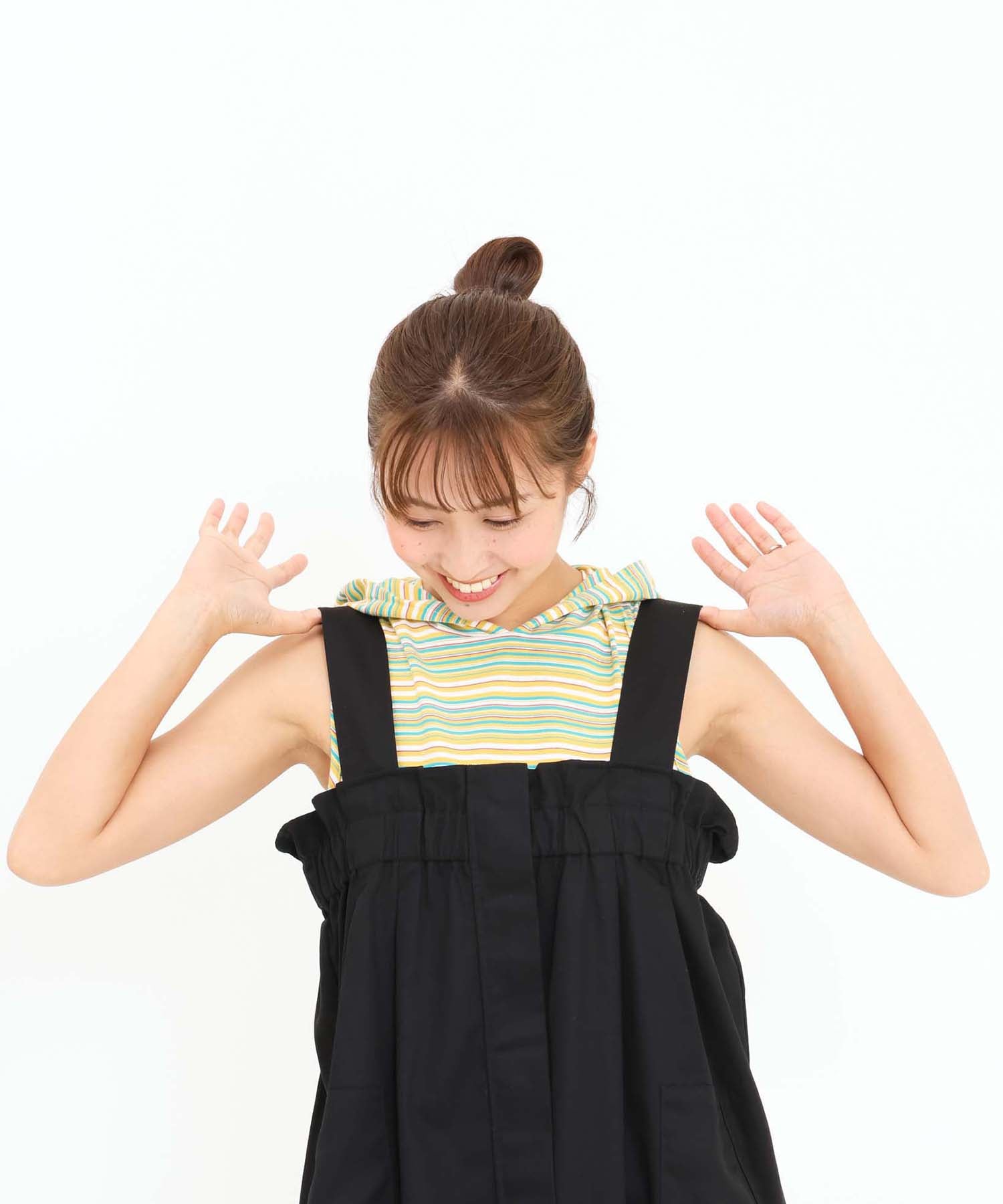 ボーダーイエロー / 162cm / FREE