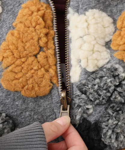 《近日発売》リバーシブル柄ボアブルゾン
