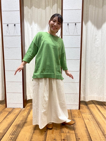 ぽこぽこ素材のギャザースカート