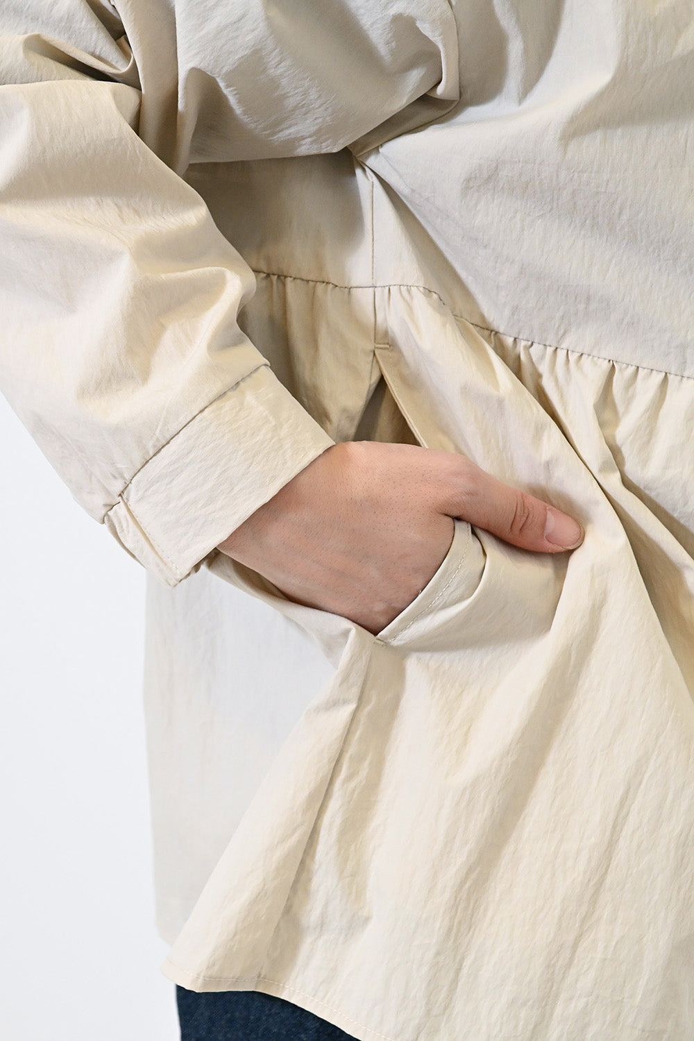 I NEED MORE SHOES haruka コラボコート　ウール100% SizeMAX】取り外しライナー付き はっ水 軽量 ステンカラーコート