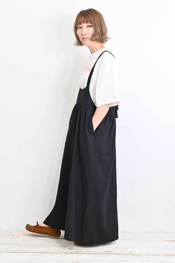≪SALE≫ Twill Long Jumper Skirt-2