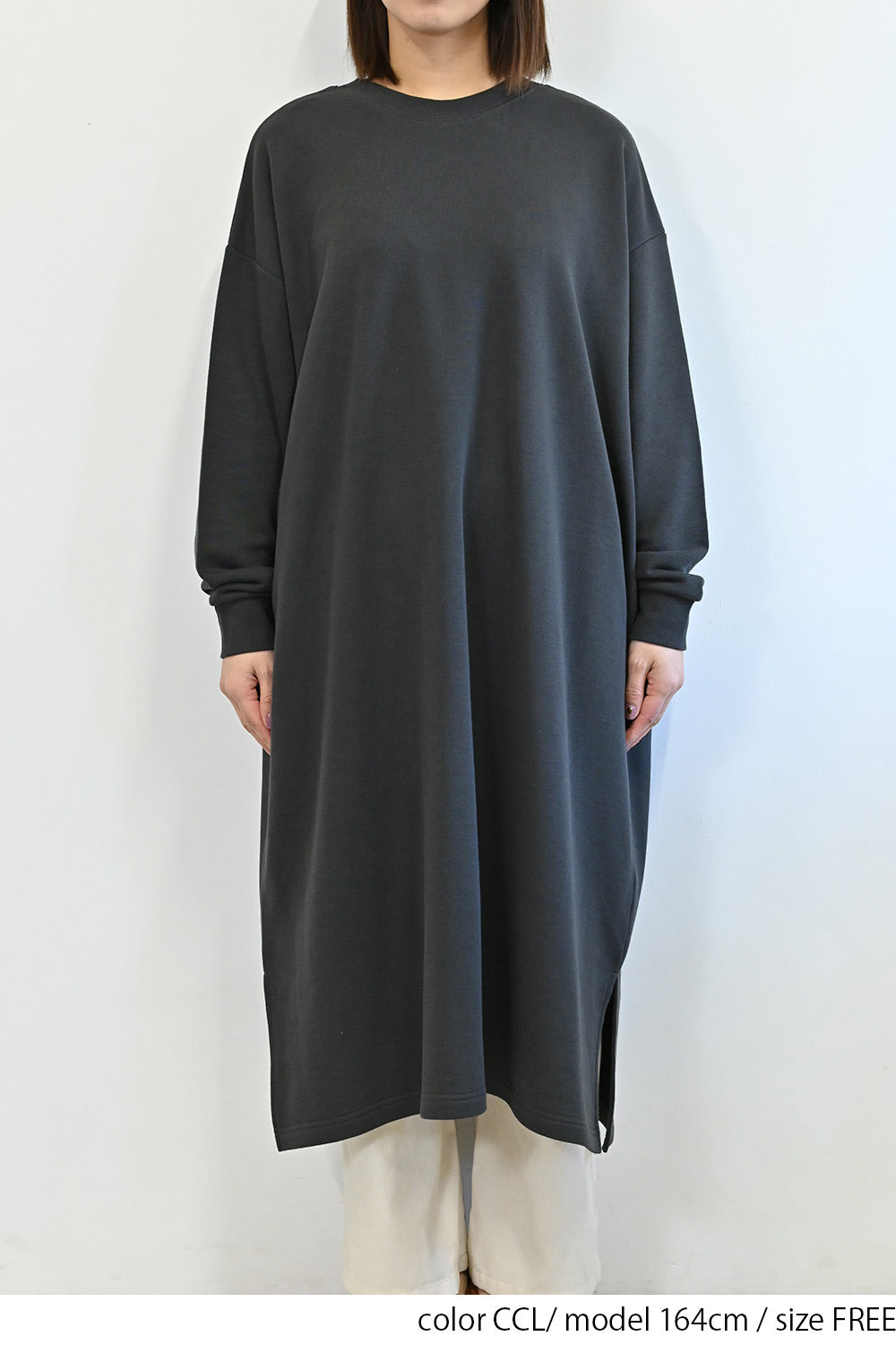 ポールカ　ストレッチ　Aライン　清楚　ワンピース　ベージュ　４０ ポールカ ストレッチ Aライン 清楚 ワンピース ベージュ 40