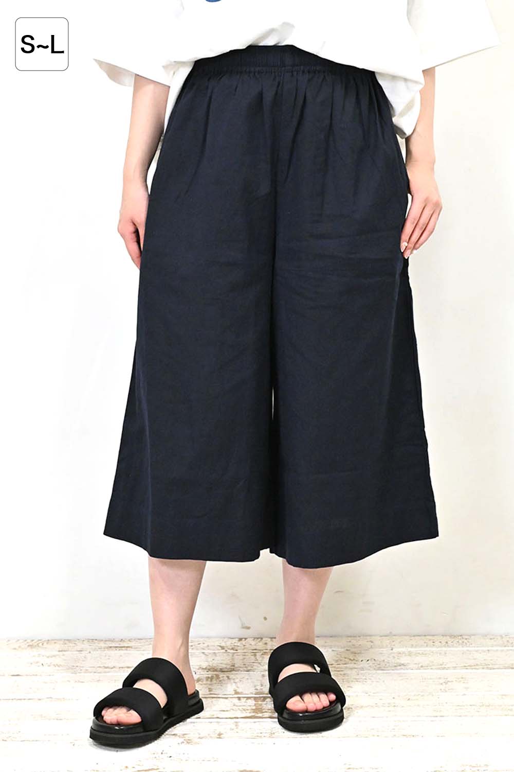 ≪SALE≫ Cotton-Linen Gaucho Pants -1