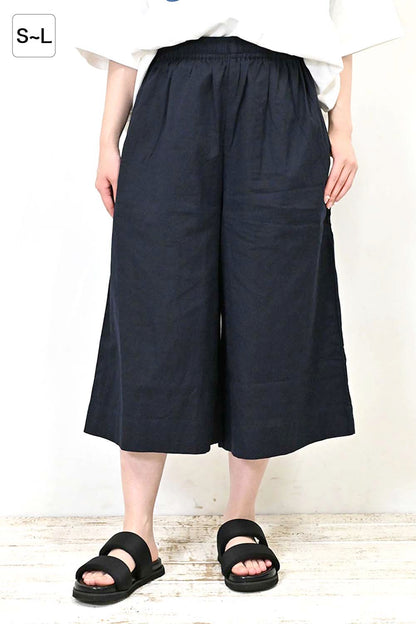 ≪SALE≫ Cotton-Linen Gaucho Pants -1